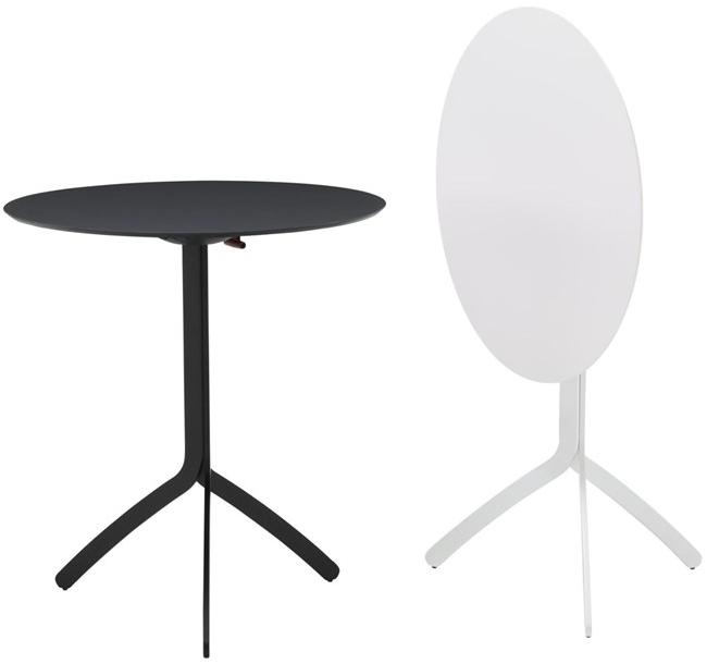 Ligne Roset Круглый стол из стали и дерева со складной столешницей  005nfj10  - Вид №2