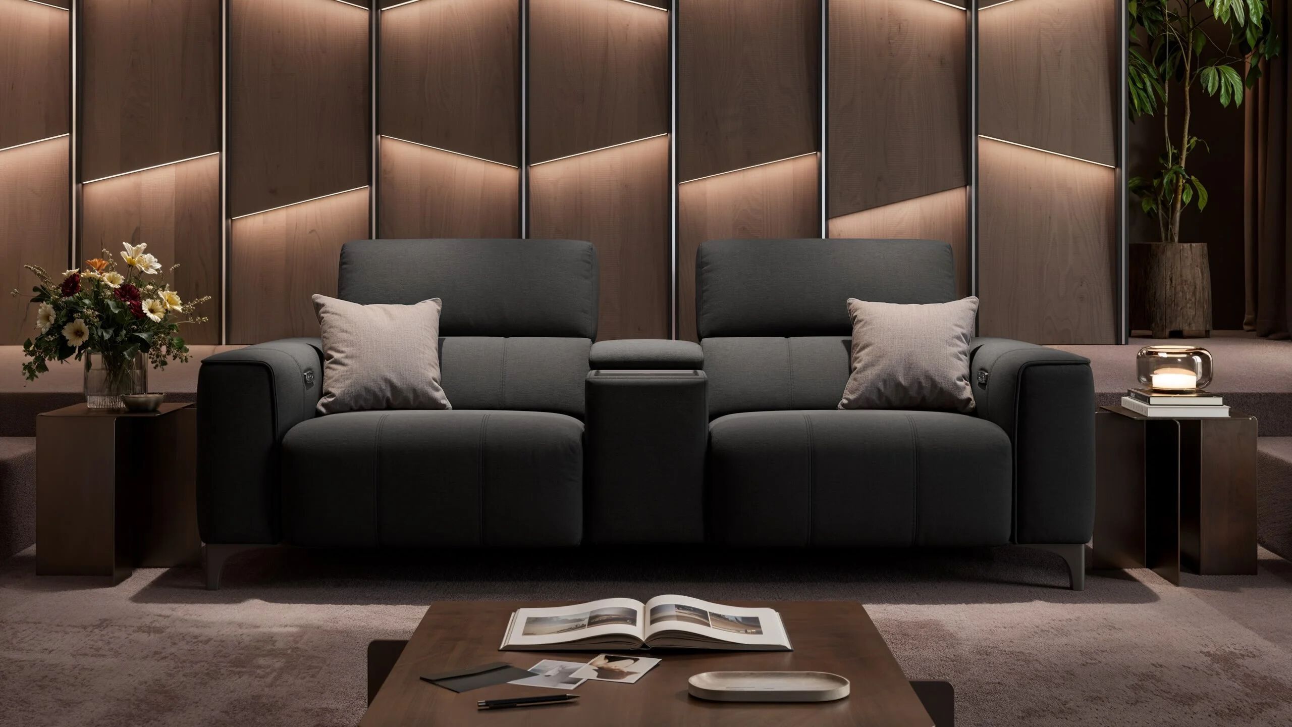 2 местный домашний кинотеатр ткань диван Sofanella Nanto Kino ARCH-00031874 - Вид №3