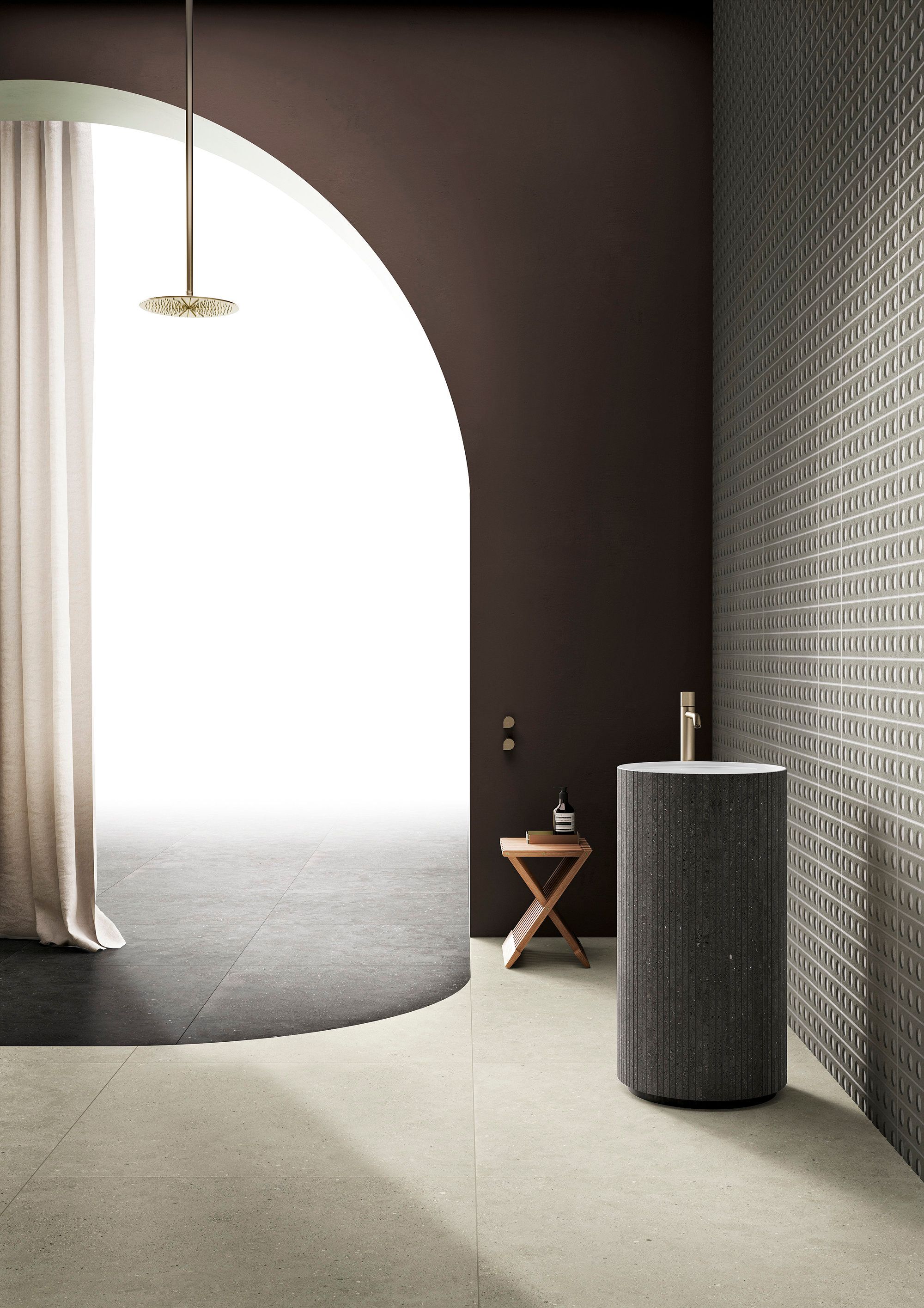 Пол / облицовка керамогранита с эффектом камня Fiandre сплошная ARCH-00064634 - Вид №1