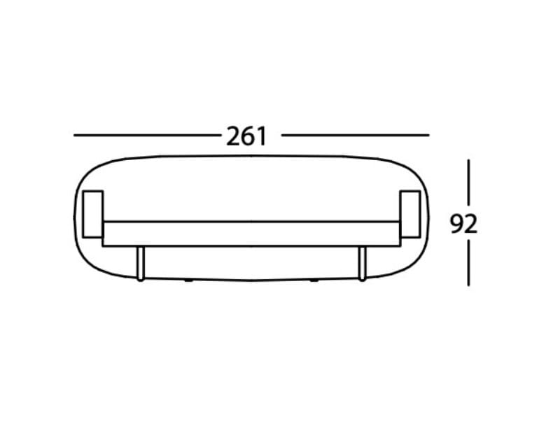 3-местный тканевый диван с высокой спинкой SANCAL ARCH-00073083 - Вид №2