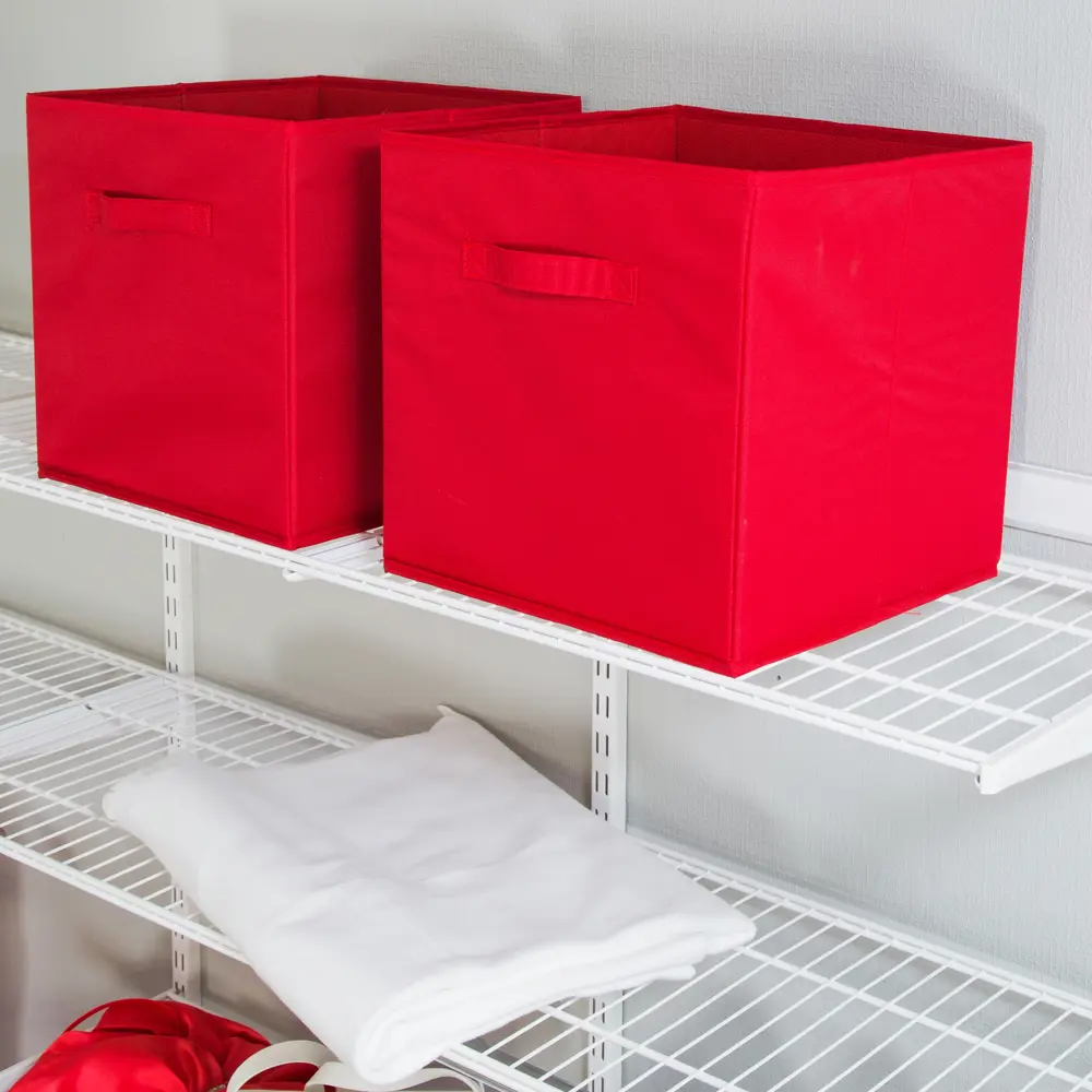 Короб Spaceo 310x310x310 мм, 29.7 л, полиэстер, цвет красный STLM-2108467 - Вид №3