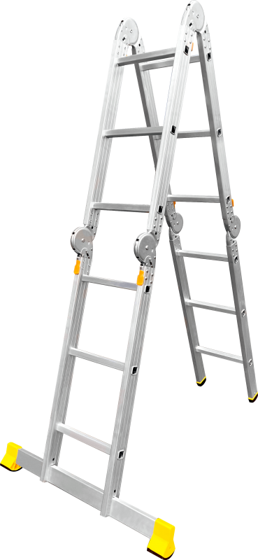 Лестница-трансформер с одним стабилизатором.  4 секции по 3 ступени 4*3