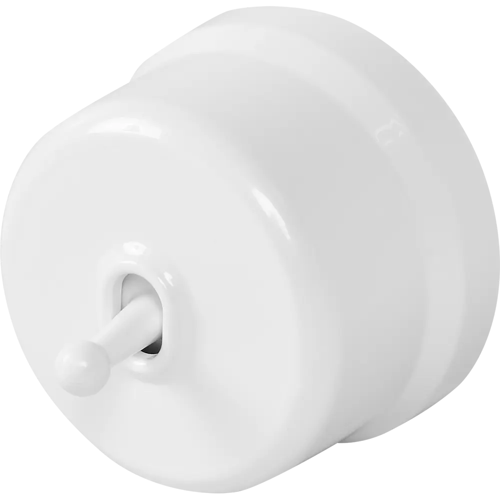 Выключатель накладной Electraline 1 клавиша цвет белый Ретро STLM-2085865