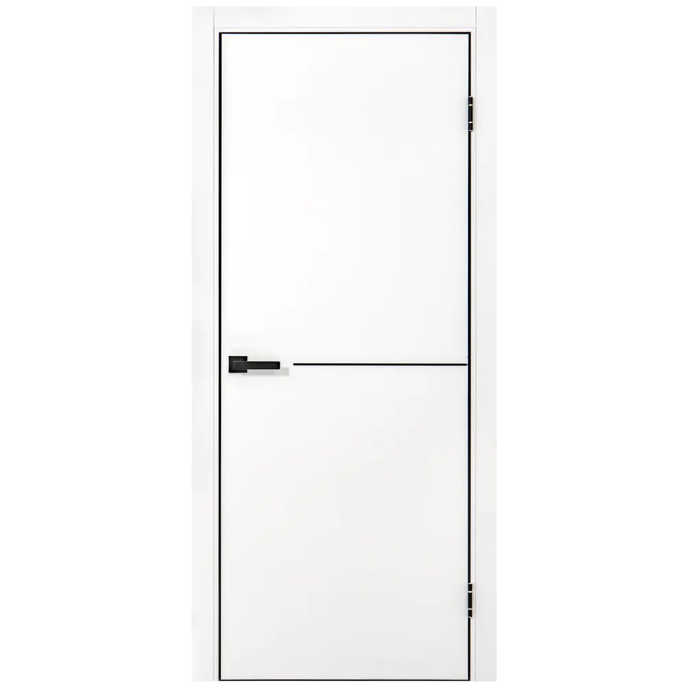 Межкомнатная дверь PORTIKA Борно 80x210 см белая с замком 89423528 STLM-1578956
