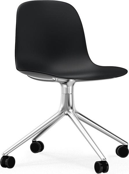 605001 Кресло Swivel 4W Aluminium / Black Normann Copenhagen Form