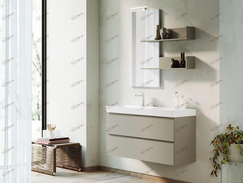 Mobiltesino Лаковая тумба под умывальник с ящиками Cromo sun-id-1436414