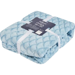 Плед Aglae 180x200 см фланель цвет голубой