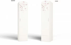 Шкаф ABC-KING с 1й дверью Фея 1 левый с бабочками