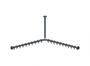 801.34B1S Карниз для штор, специальные длины HEWI Edition matt | Polyamid