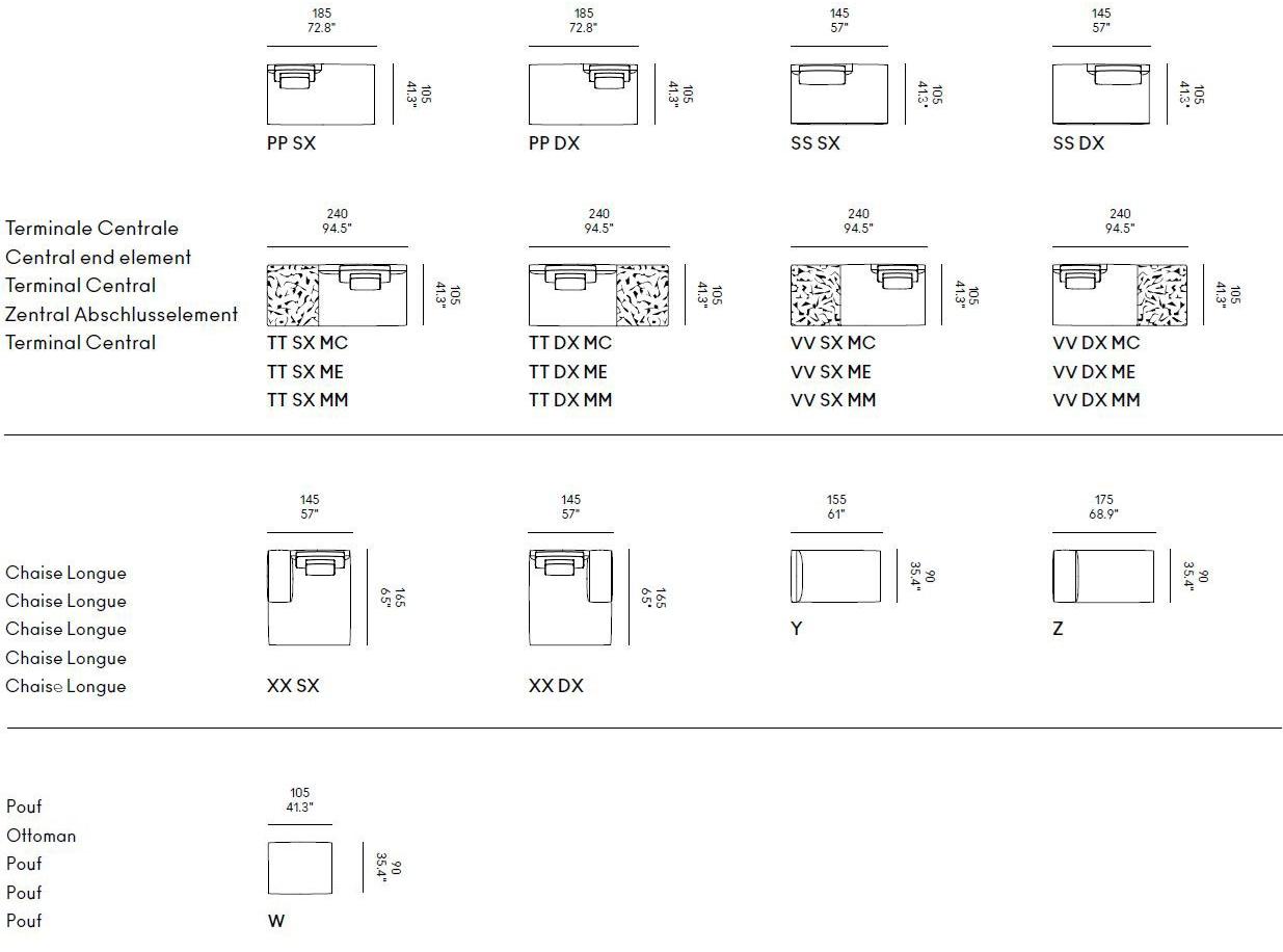 Casamania & Horm Модульный диван со съемным чехлом из ткани или кожи Dizzy sun-id-1374910 - Вид №11