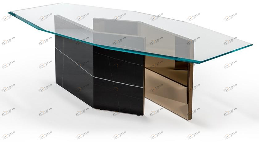 Reflex Восьмиугольный стол из особо прозрачного или окрашенного стекла Cubitum sun-id-1451209