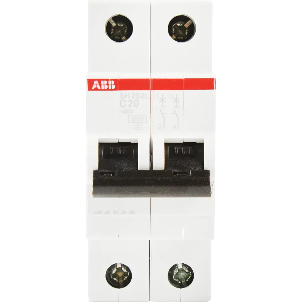 Автоматический выключатель ABB SH202L 1P N C20 А 4.5 кА 2CDS242001R0204 STLM-2180238 - Вид №1