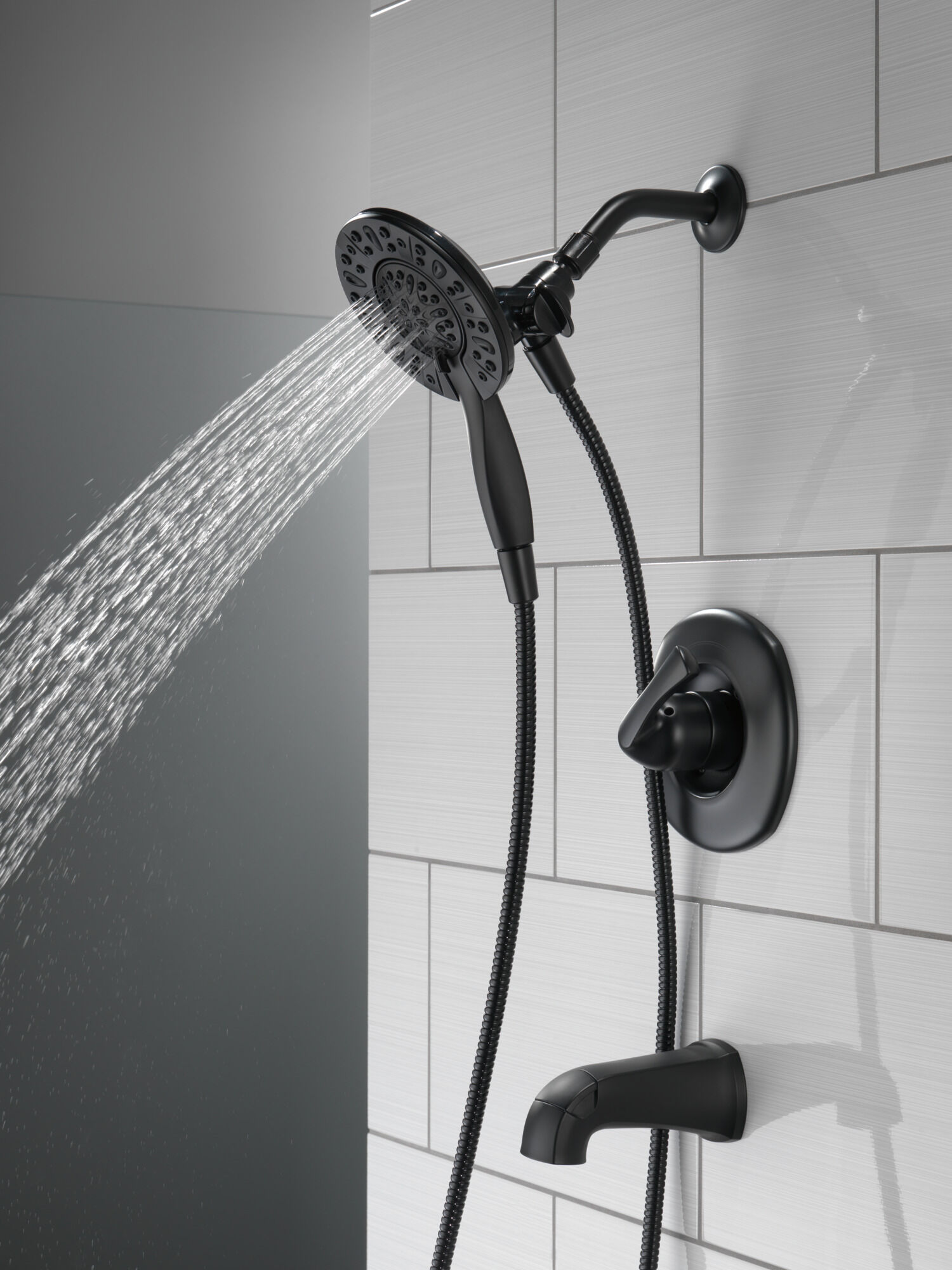 144890-BL-I Ванна и душ Monitor® серии 14 с In2ition® Delta Faucet Larkin Матовый черный  - Вид №5