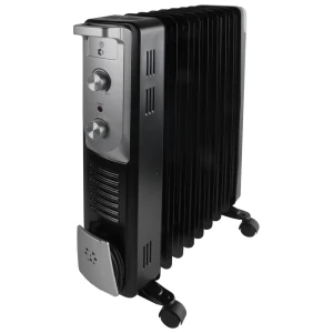 Обогреватель масляный Equation с механическим термостатом, 2400 Вт, 9 секций, цвет черный