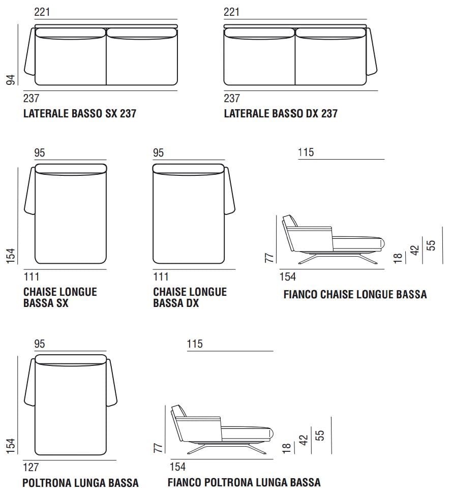 3-местный диван с полуостровом Verzelloni Nilson ARCH-00065618 - Вид №2