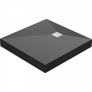 83211019 Экран под душевой поддон Keram 90x90 см цвет черный Essentia