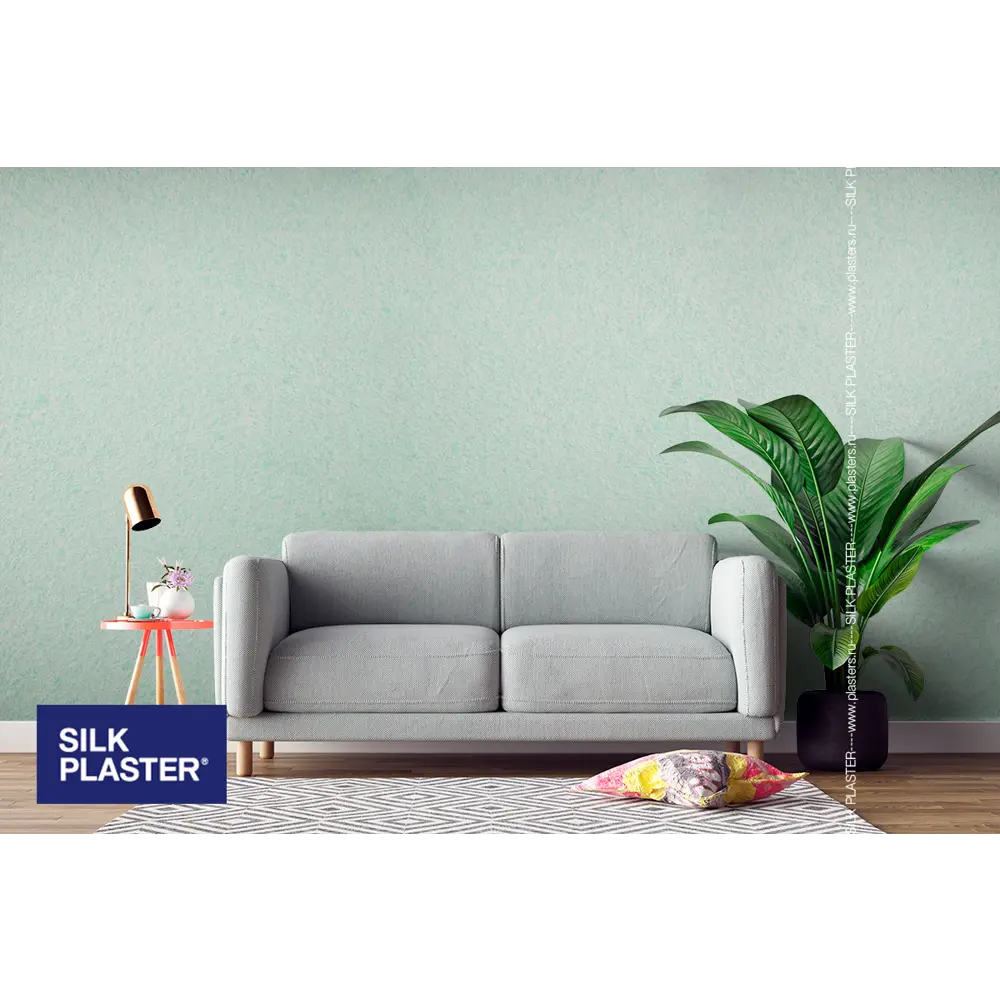 Жидкие обои Silk Plaster Absolute А207 0.7 кг цвет мятный пастельный 82736069 STLM-2164769  - Вид №3