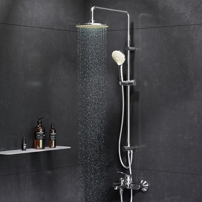 F40885A34 набор 2в1: см-ль д/ванны/душа верхний душ d 220 мм ручн.душ 110 мм 3 ф-ции душев AM.PM X-Joy  - Вид №1