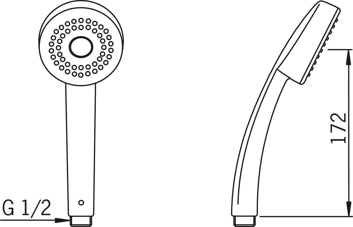 Oras 242060 Ручной душ 242060 Natura Хром  - Вид №1