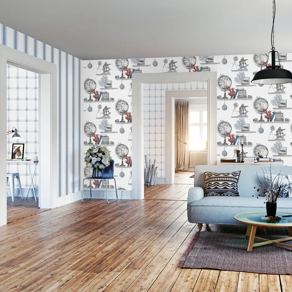 Обои флизелиновые Euro Décor «Sea» 1147-11, 1.06x10 м, цвет синий EURO DECOR STLM-2032524 - Вид №5