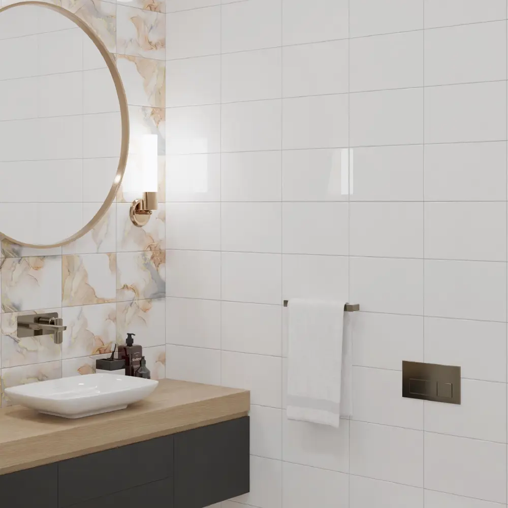 89336235 Плитка настенная Axima Малави 20x30 см 1.44 м² глянцевая цвет белый STLM-0947245