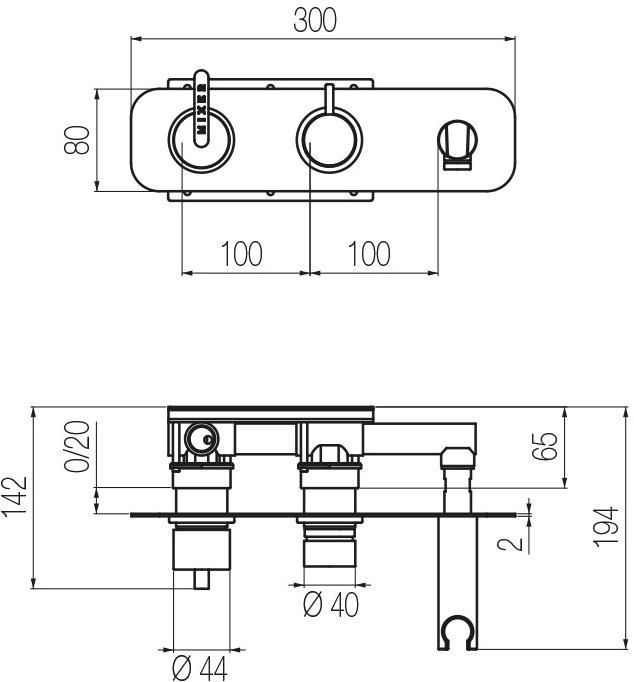 GEDA Смеситель для душа из латуни с тарелкой Koè Koe80 Santreyd - Вид №1