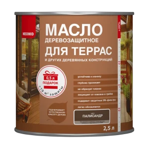 Защитное масло для террас Neomid цвет палисандр 2.5 л