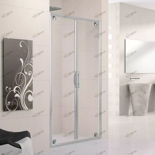 Двери в нишу 78 см LUNES B Novellini LUNES с серебристым профилем LUNESB721B