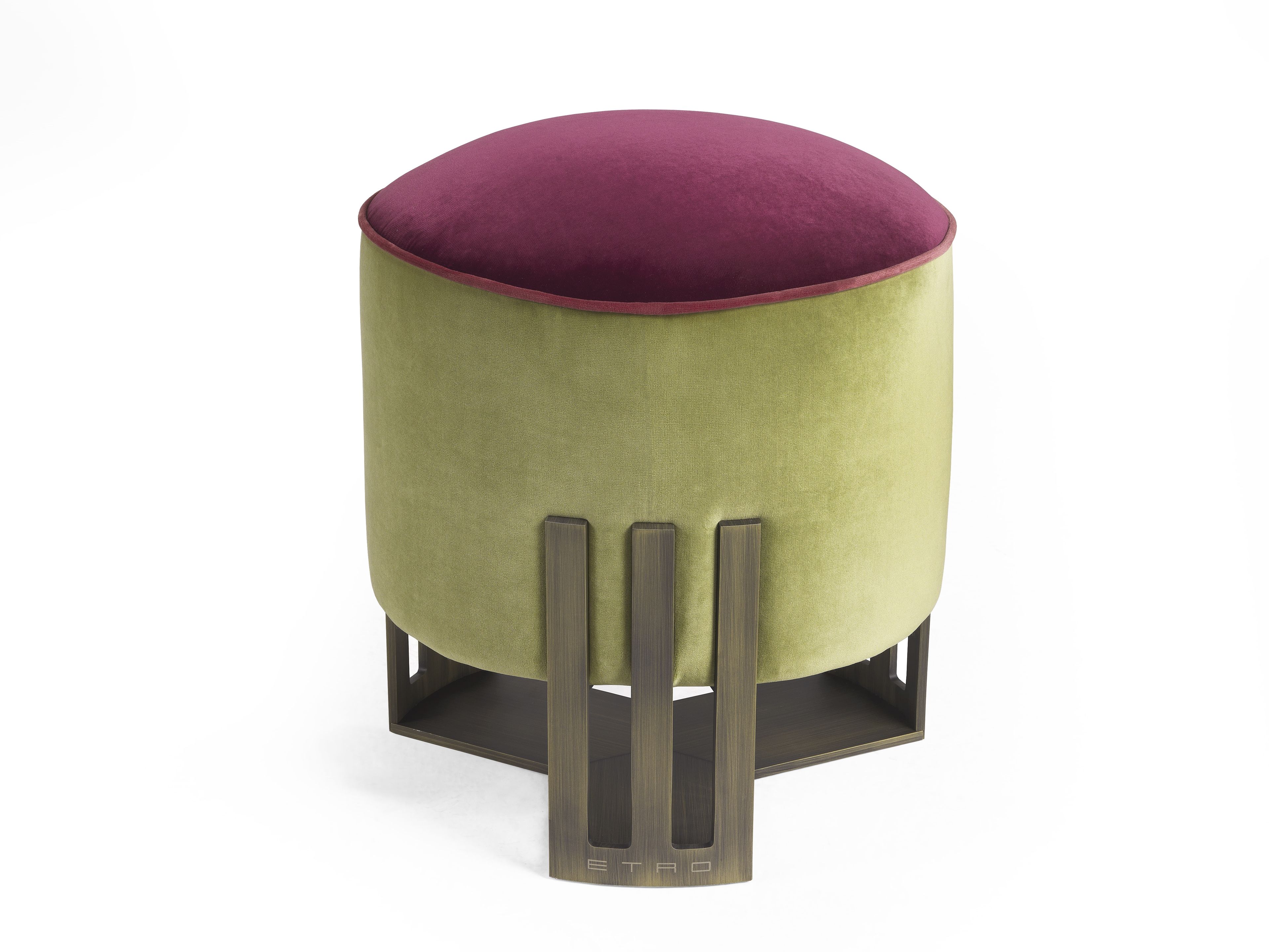 Круглый пуф с мягкой тканью и бархатом ETRO Home Interiors Klee ARCH-00047708 - Вид №2