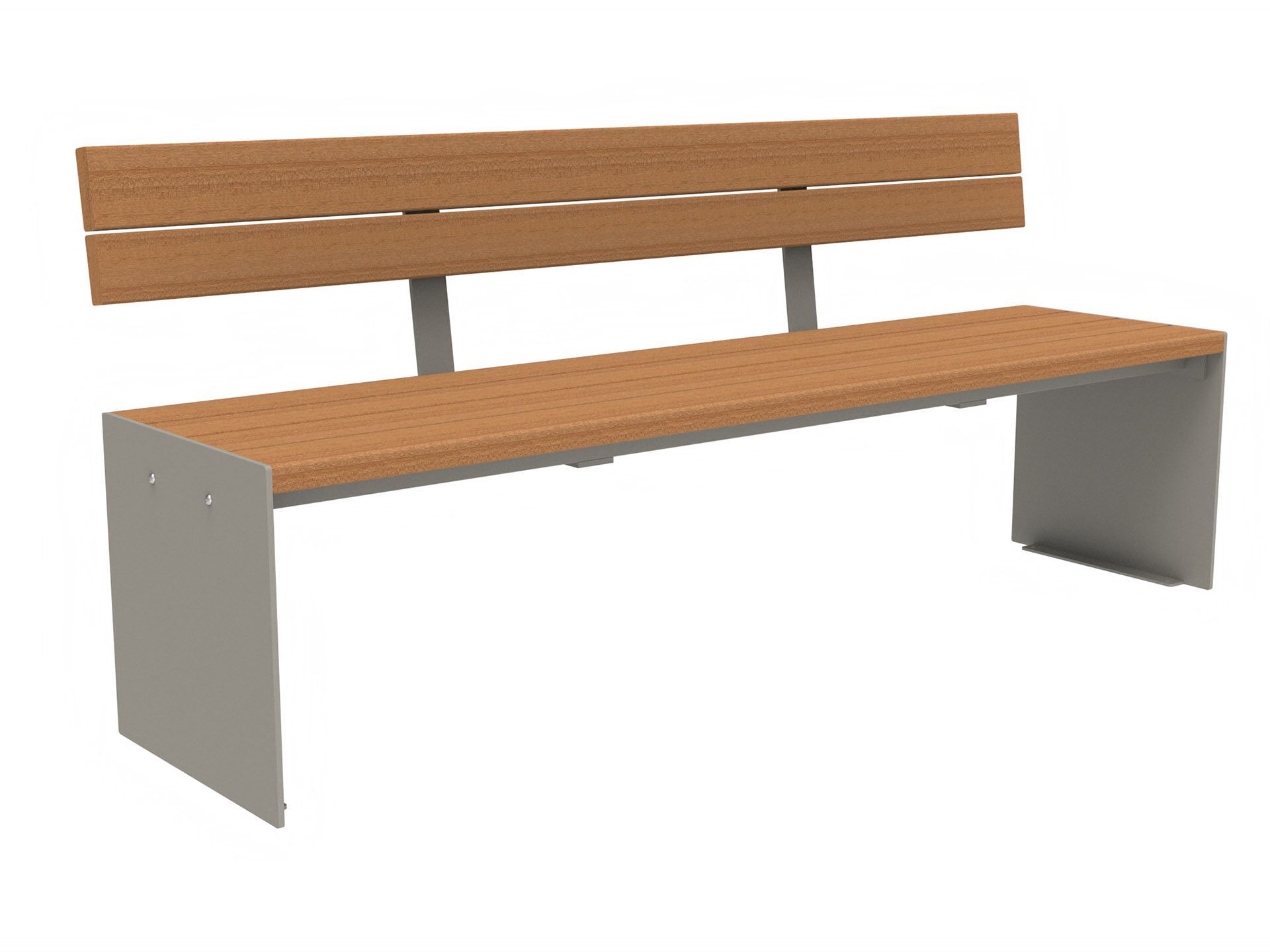 Скамья из окуме со спинкой Lazzari Recto ARCH-00077399 - Вид №12