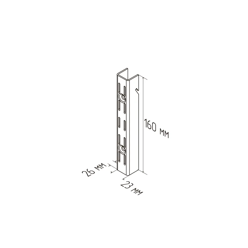 Стойка навесная Larvij 16 см сталь цвет белый STLM-2123026 - Вид №4