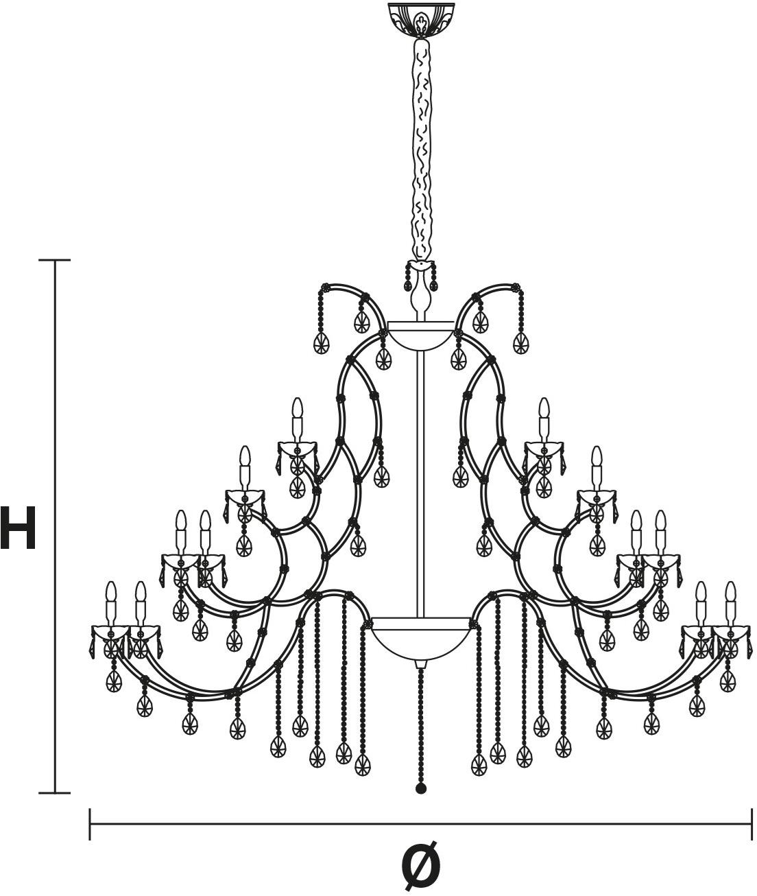 Masiero Люстра прямого света из окрашенного металла с кристаллами Maria teresa sun-id-1352664 - Вид №3