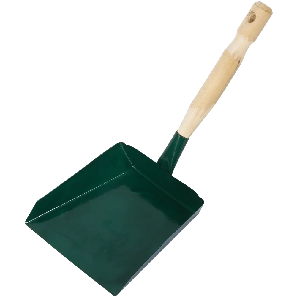 Совок для мусора металлический 20x20см деревянный черенок 60см Santreyd STLM-2030882