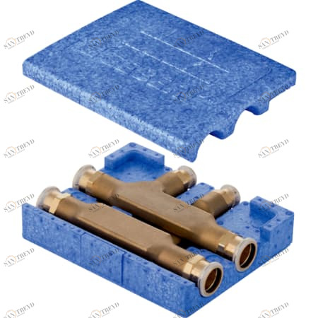 GEBERIT 63117 Крестовой тройник Geberit Mapress с изолирующим коробом 