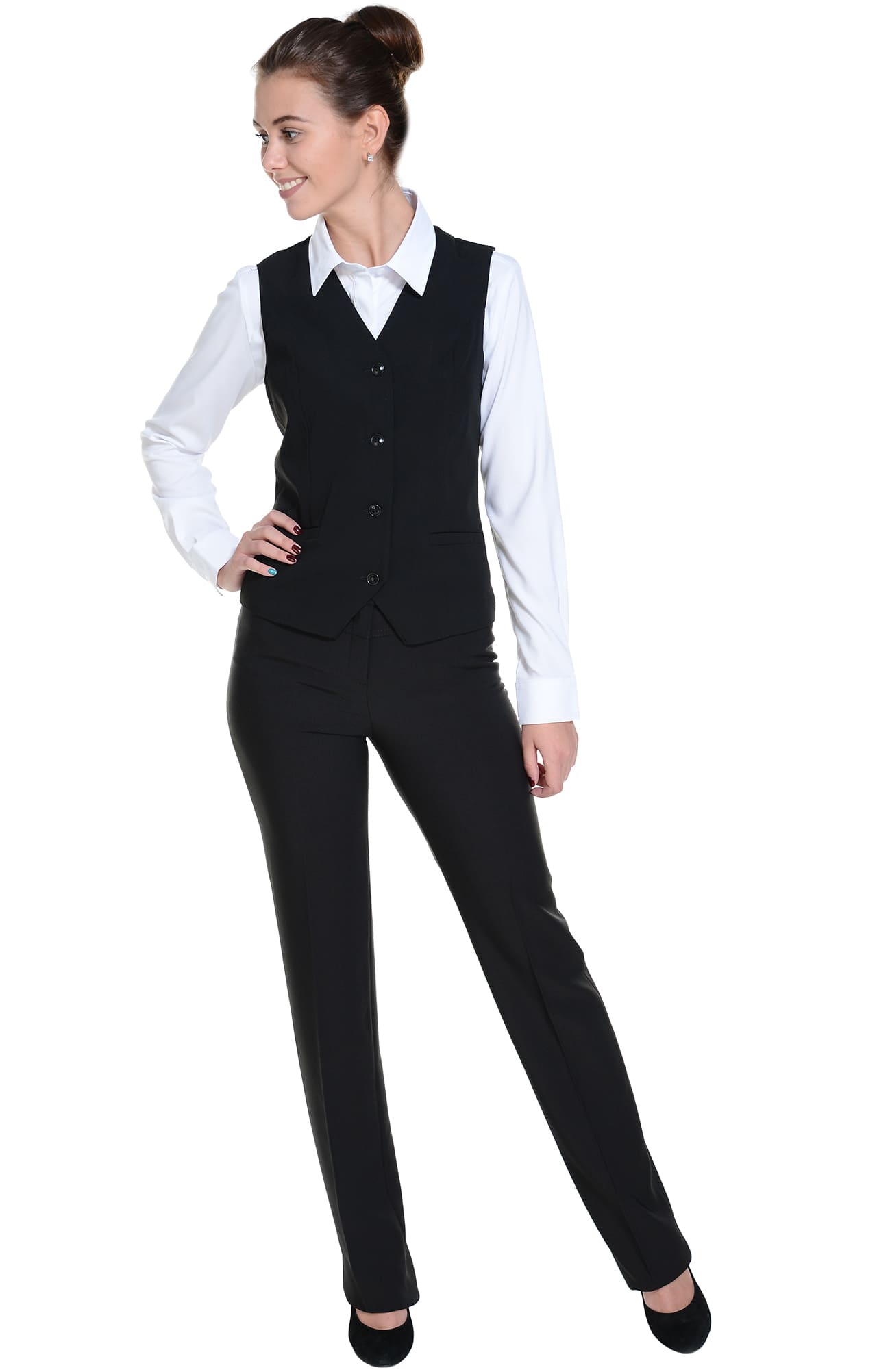 62876 Жилет  женский BLACK El-Risto  Одежда для официантов  размер 52  - Вид №12