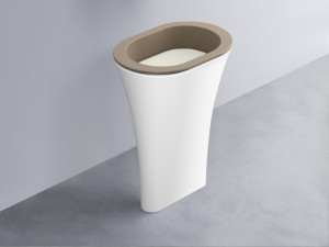 AMLA65-AN+AMPILO-TL+AMCOLO-BL Раковина Amedeo Ovale отдельностоящая cielo Enjoy + Amedeo