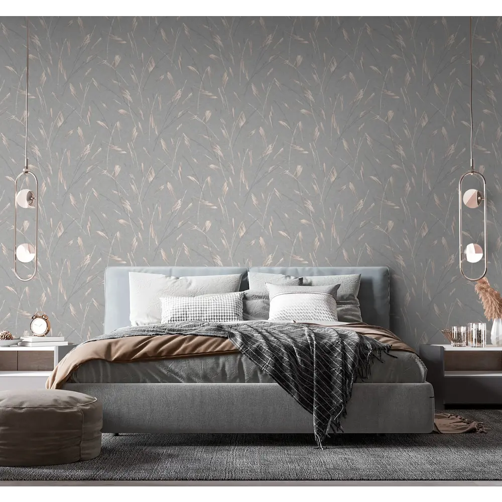 Флизелиновые обои Wallsecret Oslo: серый минимализм с текстурой 89389722 STLM-1579120 - Вид №4