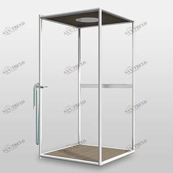 9WA1BI Уличный душевой уголок  Kos by Zucchetti Wazebo 