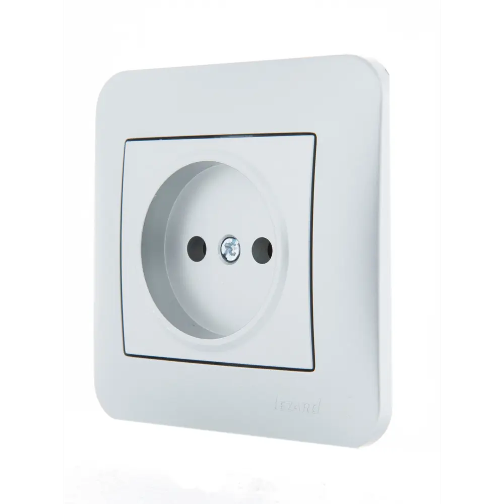 Розетка Lezard Karina без заземления цвет матовый серый STLM-2167692 - Вид №4