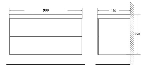 Мебель для ванной BelBagno REGINA-900-2C-SO-BO-P-BLUM - Вид №3