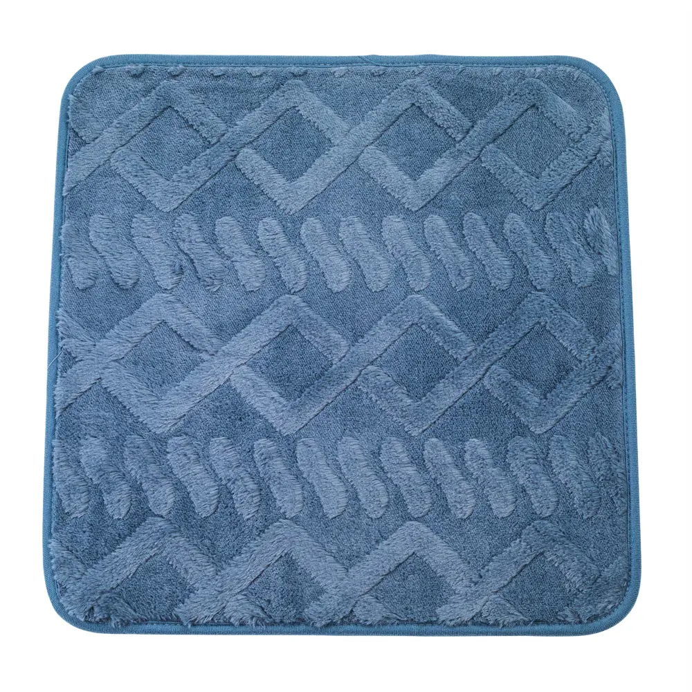 Коврик для ванной Swensa Warm - уют и безопасность в синем цвете 50х50 см 89379332 STLM-1361414