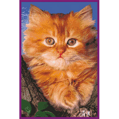 150х227кл Схема для вышивания цв. А3 ДК-072 "Котенок рыжий" Santreyd 