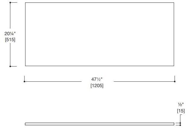 Blu Bathworks® Одинарная столешница для умывальника синего цвета ∙ stone ™ 1200 Sac1200  - Вид №2