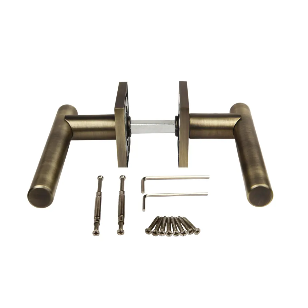 Дверная ручка на розетке KREAFORTA Усожа без запирания цвет бронза STLM-2108421 - Вид №2