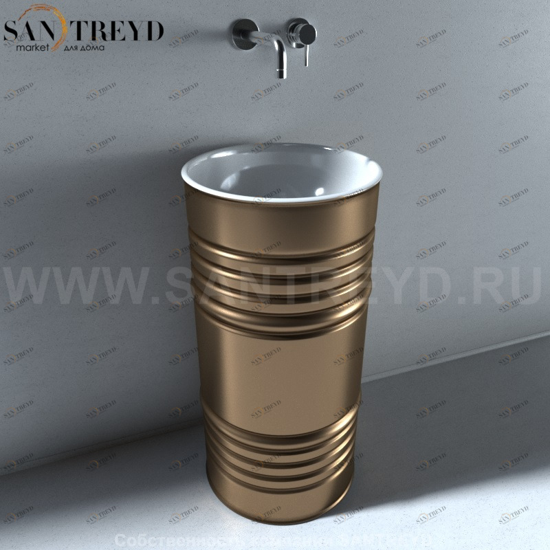 474339 Напольная раковина стоящая круглая Kerasan Artwork