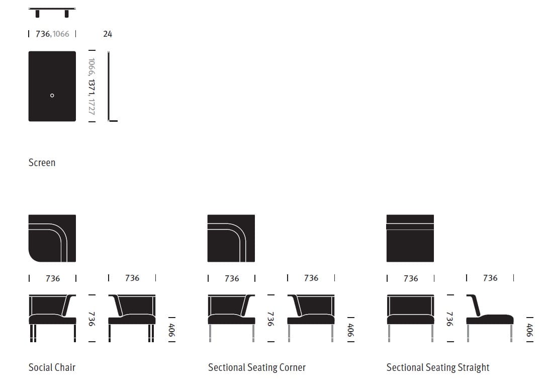 Модульный диван Herman Miller Ландшафт общественных помещений ARCH-00062068 - Вид №12