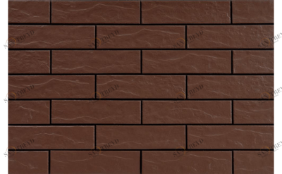 Braz/Brown Rustic 9690 Фасадная плитка структура  24,5х6,5х0,65 Cerrad 5301
