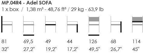 Fenabel 2-местный диван из ткани или кожи Adel sun-id-1380163 - Вид №6