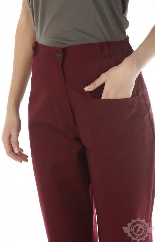 65527 Костюм "Эксперт-2" женский бордовый  Летняя спецодежда  размер 56-58/170-176  - Вид №14