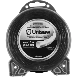 Леска для триммера Unisaw ø2.4 мм 15 м спираль-круглая 86669576 STLM-2204892